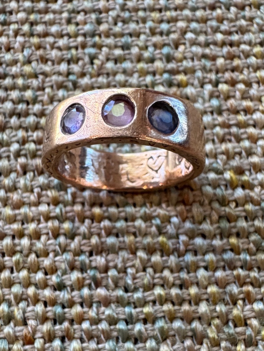 Jes Maharry Forever Ring in Rose Gold with Sapphires